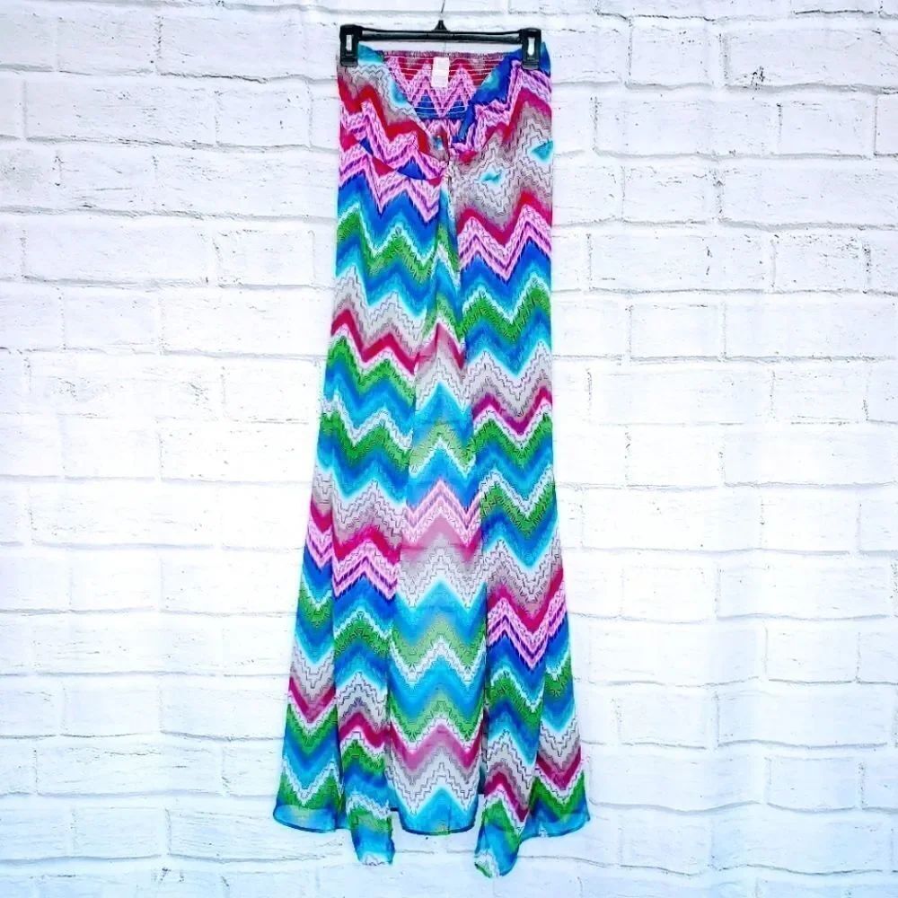 L*Space colorful zigzag bathing suit cover up